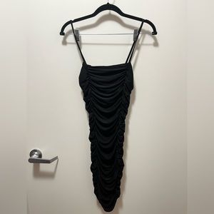 ASOS Black Bodycon Ruch Mini Cocktail Dress-‎ Size US 8